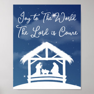 Freude der Welt Religiöse Weihnachtsgeburt Poster