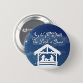 Freude der Welt Religiöses Weihnachtsnativitätssze Button (Vorne & Hinten)