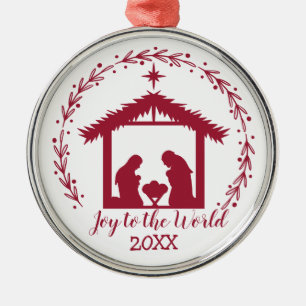 Freude der Welt rote Weihnachts-Metalldekoration Ornament Aus Metall