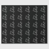 Freude der Welt Schwarzes Geschenkpapier (Flach)