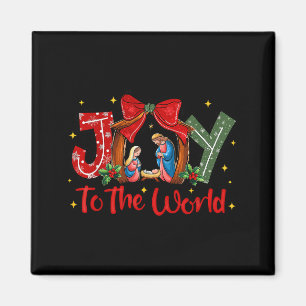 Freude Der Welt Weihnachten Christliche Geburtssze Magnet