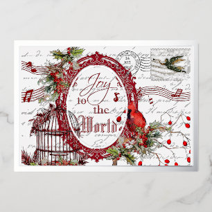 Freude der Welt Weihnachten Folien Feiertagskarte