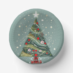 Freude der Welt Weihnachtsbaum Pappteller