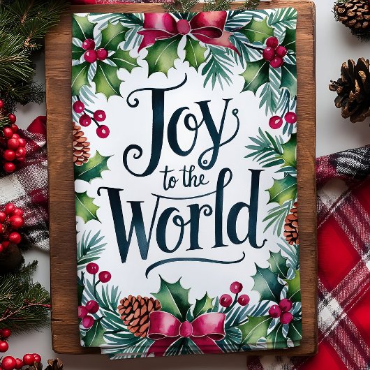 Freude der Welt Weihnachtskranz Geschirrtuch
