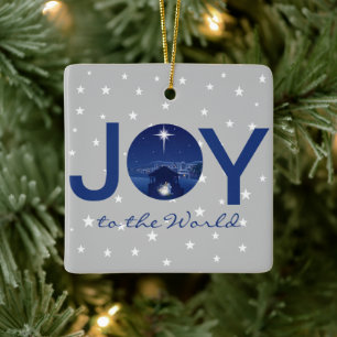 Freude der Welt Weihnachtsszene Keramikornament