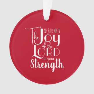 Freude des christlichen Bibelverses Cute Red Ornament