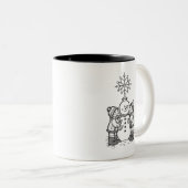 Freude des Schneemans Zweifarbige Tasse (VorderseiteRechts)