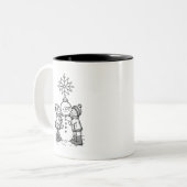 Freude des Schneemans Zweifarbige Tasse (Vorderseite Links)
