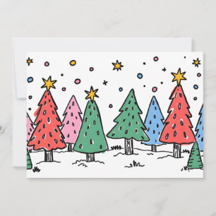 Freude des Weihnachten-Doodle-Kunststils Feiertagskarte