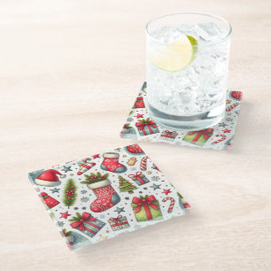 Freude des Weihnachtsfestes Glasuntersetzer