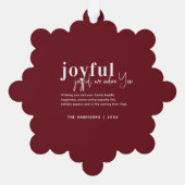 Freude, die wir euch lieben | Christmas Hymn Holid Ornament Karte (Rückseite)