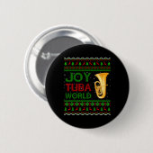 Freude Dir Weltmusikliebhaber Weihnachtsgeschenk H Button (Vorne & Hinten)