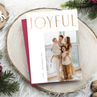 Freude + Einfache Weihnachtskarte Feiertagskarte