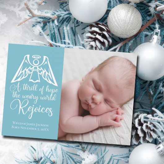 Freude Elegant Baby Boy Foto Blauer Weihnachten