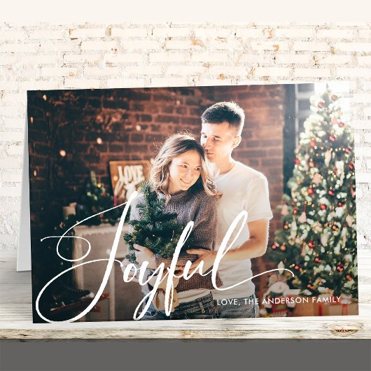 Freude | Elegante Schrift und Foto Weihnachten