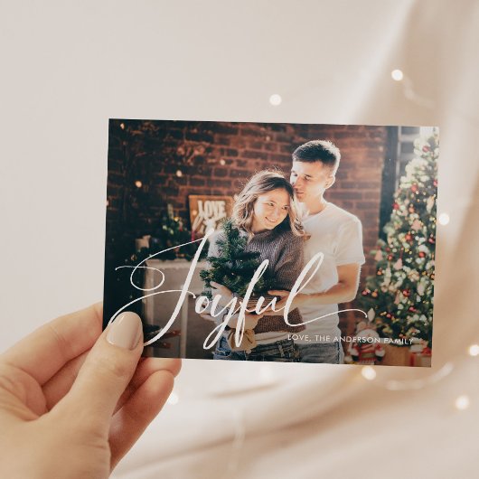 Freude | Elegante Schrift und Foto Weihnachten