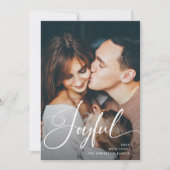 Freude | Elegante Schrift und Foto Weihnachten (Vorderseite)