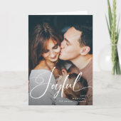 Freude | Elegante Schrift und Foto Weihnachten (Vorderseite)