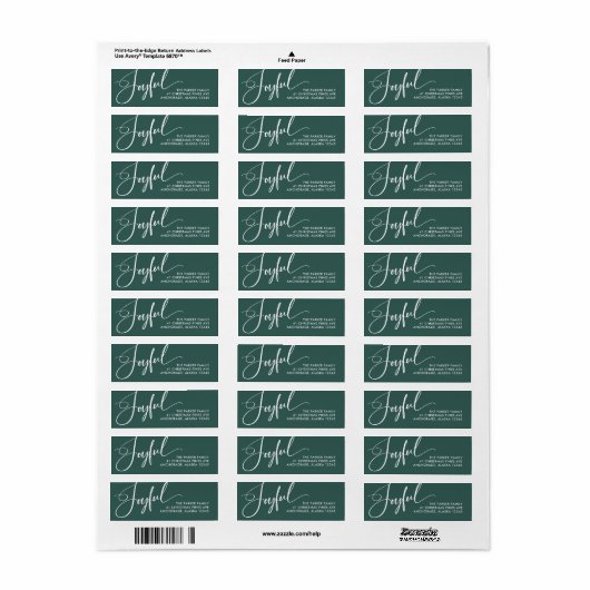 Freude | Elegantes Script Christmas Green (Vorne)