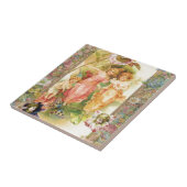 Freude - Engel und Blumen Fliese (Seite)