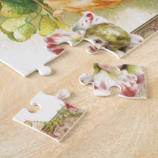 Freude - Engel und Blumen Puzzle (Seite)