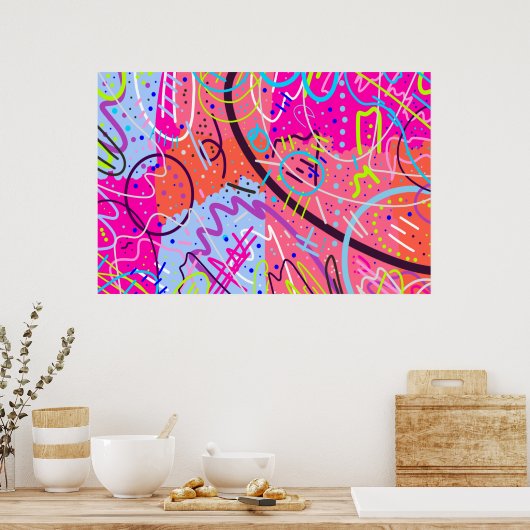 Freude erleben poster (Küche)