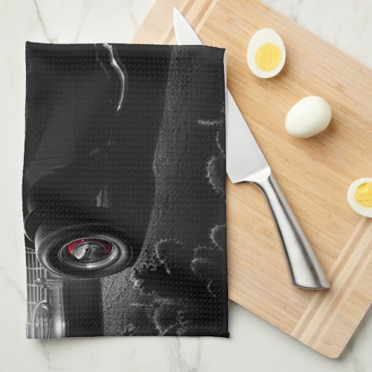 Freude-Fahrt B&W 2 Geschirrtuch (Viertel Falte)