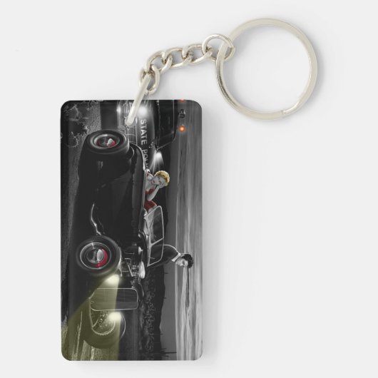 Freude-Fahrt B&W Schlüsselanhänger (Rückseite)