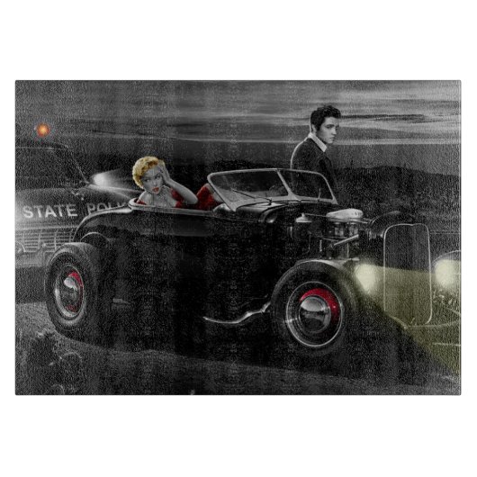 Freude-Fahrt B&W Schneidebrett (Vorderseite)