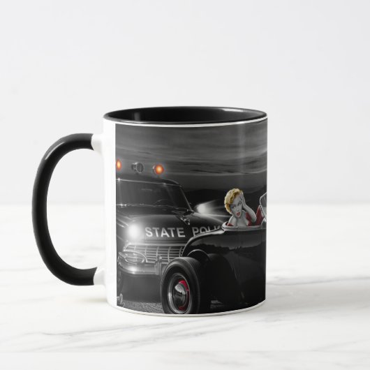 Freude-Fahrt B&W Tasse (Links)