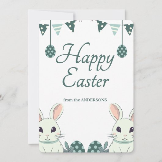 "Freude & Feiern: Osterwünsche für Sie" Feiertagskarte (Vorderseite)