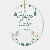 "Freude & Feiern: Osterwünsche für Sie" Keramik Ornament (Links)