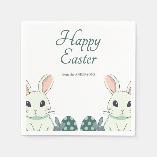 "Freude & Feiern: Osterwünsche für Sie" Serviette (Vorderseite)