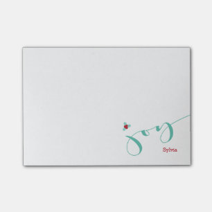 Freude, Feiertags-Stechpalmen-Beeren Post-it Klebezettel