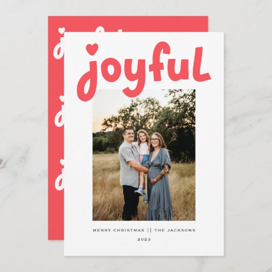 Freude Feiertagskarte (Vorne/Hinten)