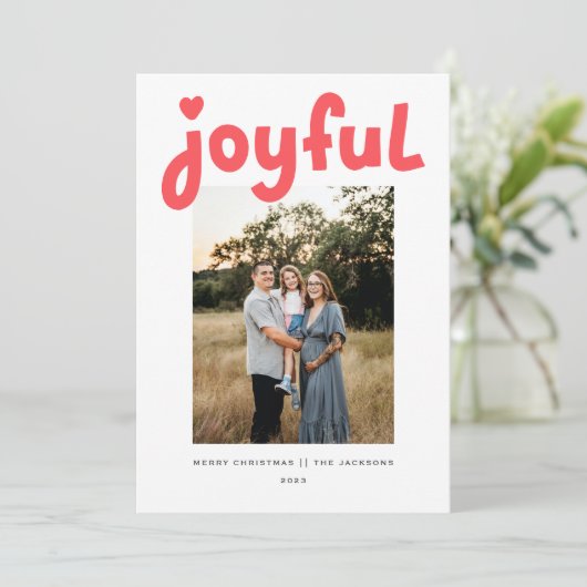 Freude Feiertagskarte (Stehend Vorderseite)