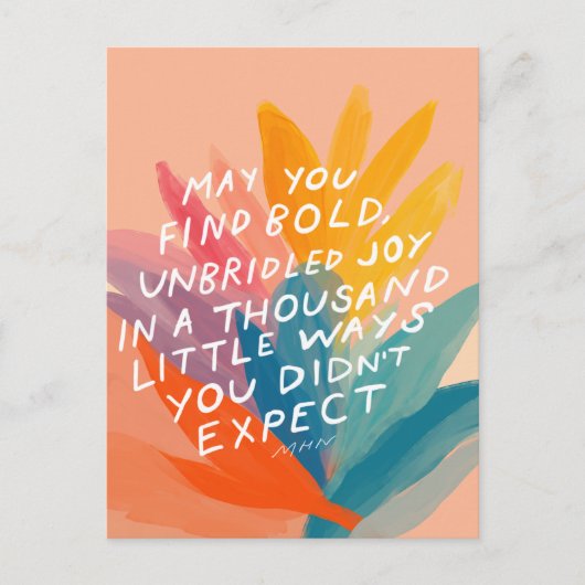 Freude finden - Postkarte fördern (Vorderseite)