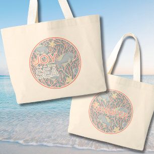 Freude findet mich am Meer – Boho-Strand  Jumbo Stoffbeutel