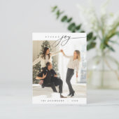 Freude, Foto, Weihnachtsgrüße Postkarte (Stehend Vorderseite)