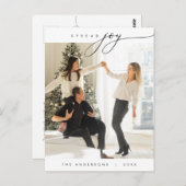 Freude, Foto, Weihnachtsgrüße Postkarte (Vorne/Hinten)