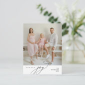 Freude, Foto, Weihnachtsgrüße Postkarte (Stehend Vorderseite)