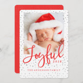 Freude | Fotokarte für den Urlaub Feiertagskarte (Vorne/Hinten)