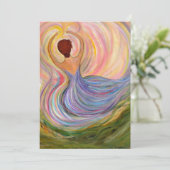 Freude Frau, Blankenkarte mit Mehrfachbelegung Einladung (Stehend Vorderseite)