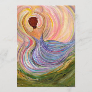 Freude Frau, Blankenkarte mit Mehrfachbelegung Einladung