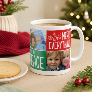 Freude Frieden Frohsinn Alles Foto Collage Kaffeetasse