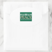 Freude für alle ovaler aufkleber (Tasche)