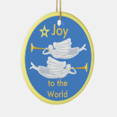 Freude für die Welt Engel und Jesus Keramik Ornament (Rechts)