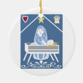 Freude für die Welt Engel und Jesus Keramik Ornament (Hinten)