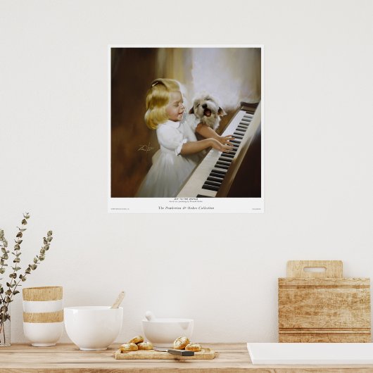 Freude für die Welt Poster (Küche)