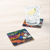 Freude, Gauguin Rechteckiger Pappuntersetzer (Vor Ort)